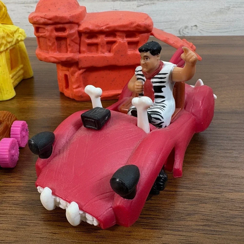 Vintage 1993 McDonald's Flintstones Happy Meal‎ Toys Complete Set Of 5